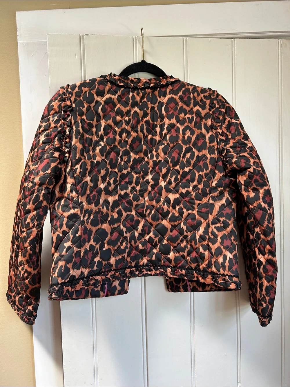 J.Crew Quilted Lady Jacket in Leopard Print NWT